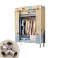 Metal Frame Home Wardrobe Armoire Modern Style Wardrobe with Shelves