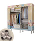 Metal Frame Home Wardrobe Armoire Modern Style Wardrobe with Shelves