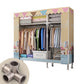 Metal Frame Home Wardrobe Armoire Modern Style Wardrobe with Shelves