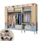 Metal Frame Home Wardrobe Armoire Modern Style Wardrobe with Shelves