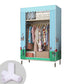 Metal Frame Home Wardrobe Armoire Modern Style Wardrobe with Shelves