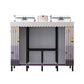 Black Steel Frame Wardrobe Contemporary Folding Wardrobe Armoire Clearhalo 'Armoires & Wardrobes' 'armoires_wardrobes' 'Bedroom Furniture' 'furn' 'furn_armoires_wardrobes' 'Furniture' 5721810
