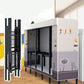 Black Steel Frame Wardrobe Contemporary Folding Wardrobe Armoire Clearhalo 'Armoires & Wardrobes' 'armoires_wardrobes' 'Bedroom Furniture' 'furn' 'furn_armoires_wardrobes' 'Furniture' 5721814