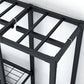 Black Steel Frame Wardrobe Contemporary Folding Wardrobe Armoire Clearhalo 'Armoires & Wardrobes' 'armoires_wardrobes' 'Bedroom Furniture' 'furn' 'furn_armoires_wardrobes' 'Furniture' 5721821