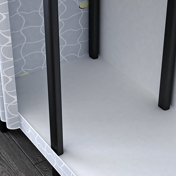 Black Steel Frame Wardrobe Contemporary Folding Wardrobe Armoire Clearhalo 'Armoires & Wardrobes' 'armoires_wardrobes' 'Bedroom Furniture' 'furn' 'furn_armoires_wardrobes' 'Furniture' 5721827