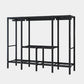 Black Steel Frame Wardrobe Contemporary Folding Wardrobe Armoire Clearhalo 'Armoires & Wardrobes' 'armoires_wardrobes' 'Bedroom Furniture' 'furn' 'furn_armoires_wardrobes' 'Furniture' 5721832