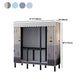 Black Steel Frame Wardrobe Contemporary Folding Wardrobe Armoire Clearhalo 'Armoires & Wardrobes' 'armoires_wardrobes' 'Bedroom Furniture' 'furn' 'furn_armoires_wardrobes' 'Furniture' 5721840