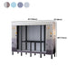 Black Steel Frame Wardrobe Contemporary Folding Wardrobe Armoire Clearhalo 'Armoires & Wardrobes' 'armoires_wardrobes' 'Bedroom Furniture' 'furn' 'furn_armoires_wardrobes' 'Furniture' 5721841