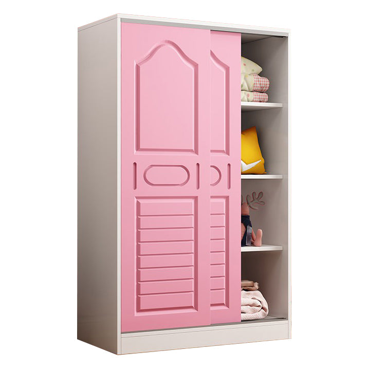 Zeitgenössische Holzgarderobe 2-Türer-Kleiderschrankschrank für Schlafzimmer