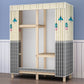 Contemporary Style Wardrobe Pine Solid Wood Wardrobe Closet with Legs
