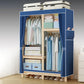 Contemporary Style Wardrobe Pine Solid Wood Wardrobe Closet with Legs