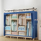 Contemporary Style Wardrobe Pine Solid Wood Wardrobe Closet with Legs