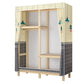Contemporary Style Wardrobe Pine Solid Wood Wardrobe Closet with Legs