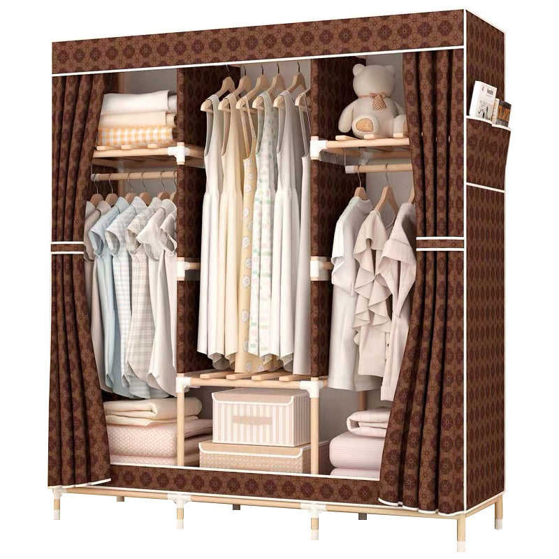 Armadio in legno massiccio di guardaroba in stile contemporaneo con gambe