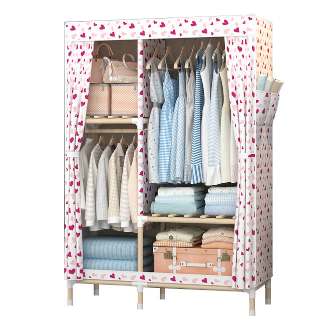 Armadio in legno massiccio di guardaroba in stile contemporaneo con gambe