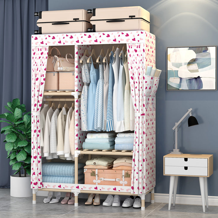 Armadio in legno massiccio di guardaroba in stile contemporaneo con gambe