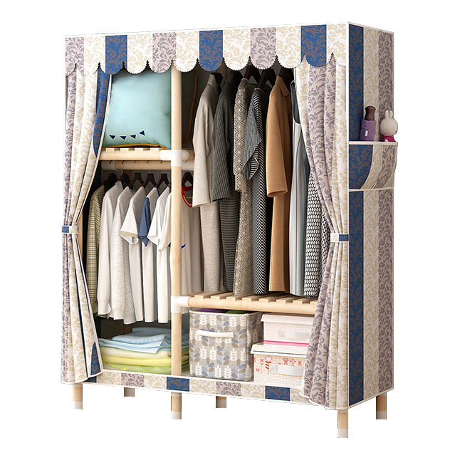 Armadio in legno massiccio di guardaroba in stile contemporaneo con gambe