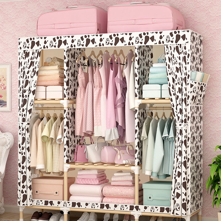 Armadio in legno massiccio di guardaroba in stile contemporaneo con gambe