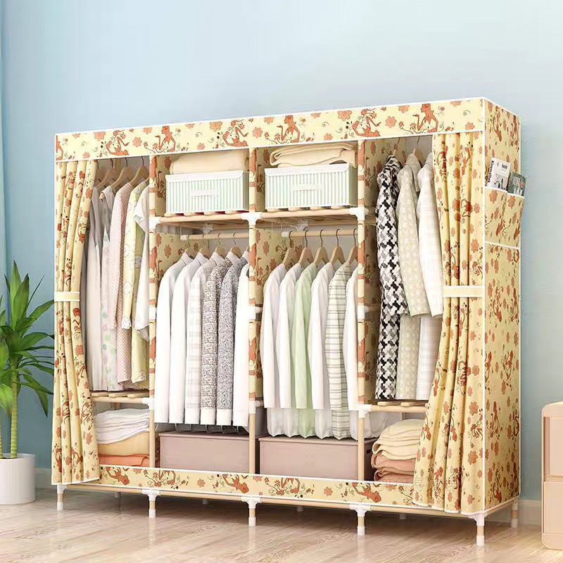 Armadio in legno massiccio di guardaroba in stile contemporaneo con gambe