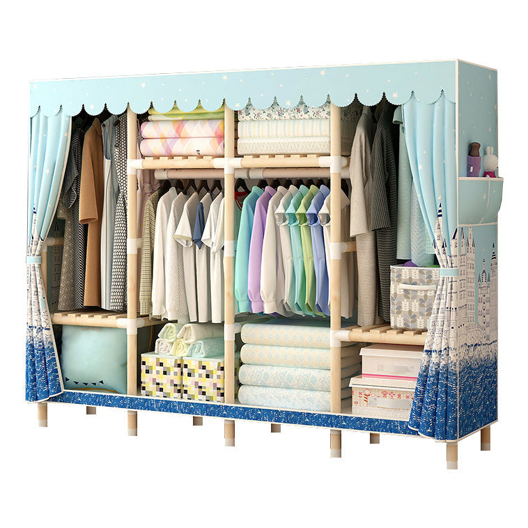 Armadio in legno massiccio di guardaroba in stile contemporaneo con gambe