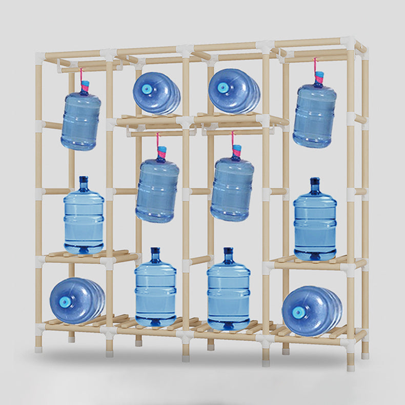 Armadio in legno massiccio di guardaroba in stile contemporaneo con gambe