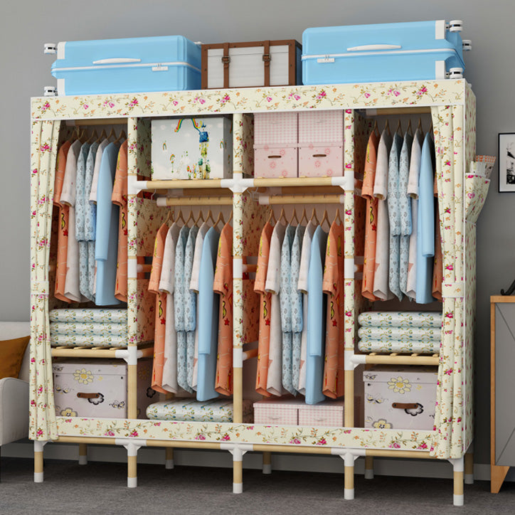 Armadio in legno massiccio di guardaroba in stile contemporaneo con gambe