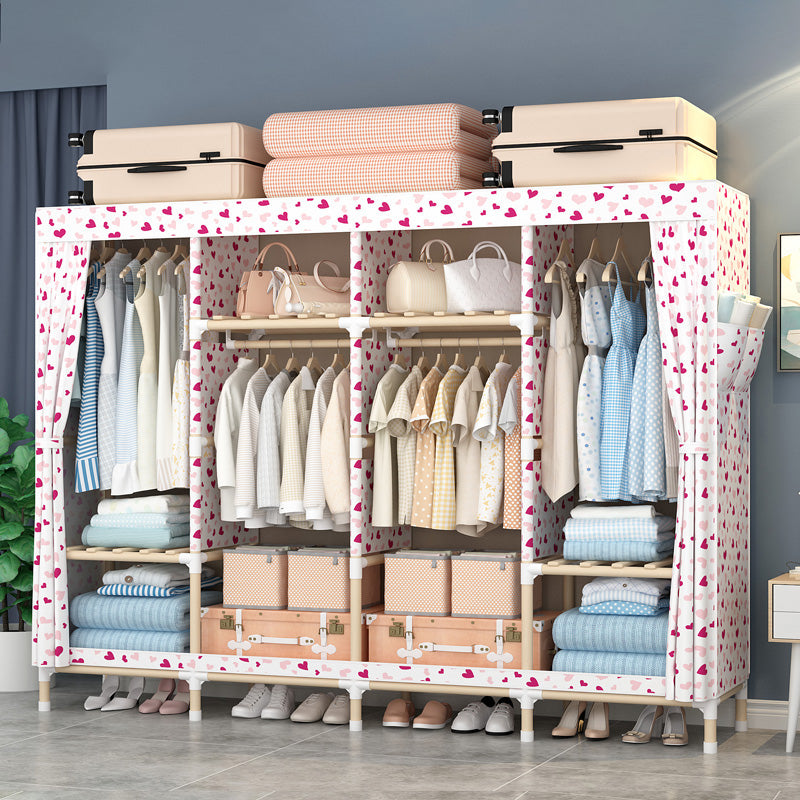 Armadio in legno massiccio di guardaroba in stile contemporaneo con gambe