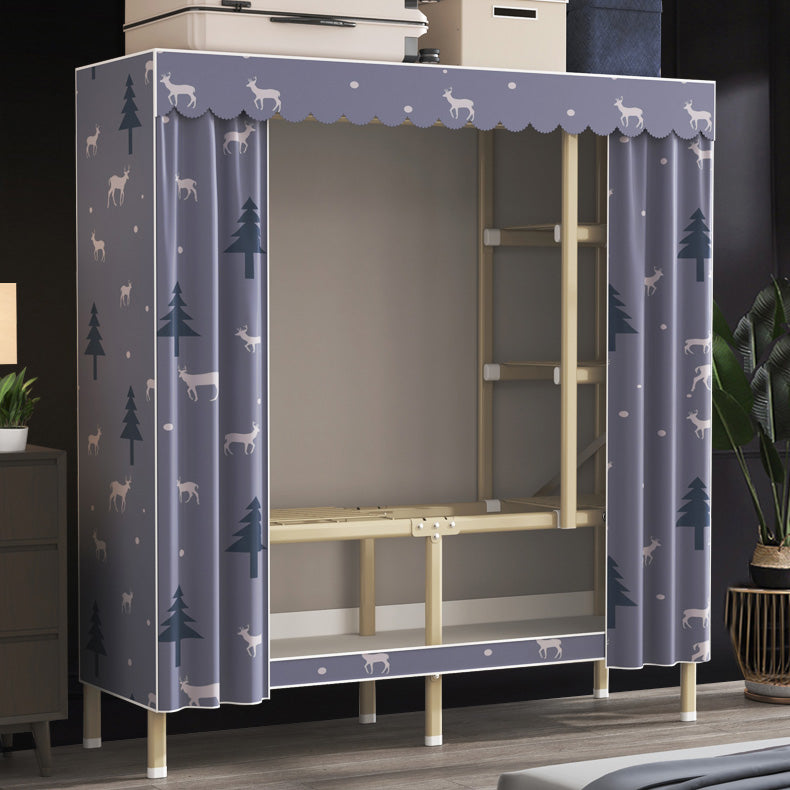 Hedendaagse stijl metalen garderobe doek staaf inbegrepen garderobe kast