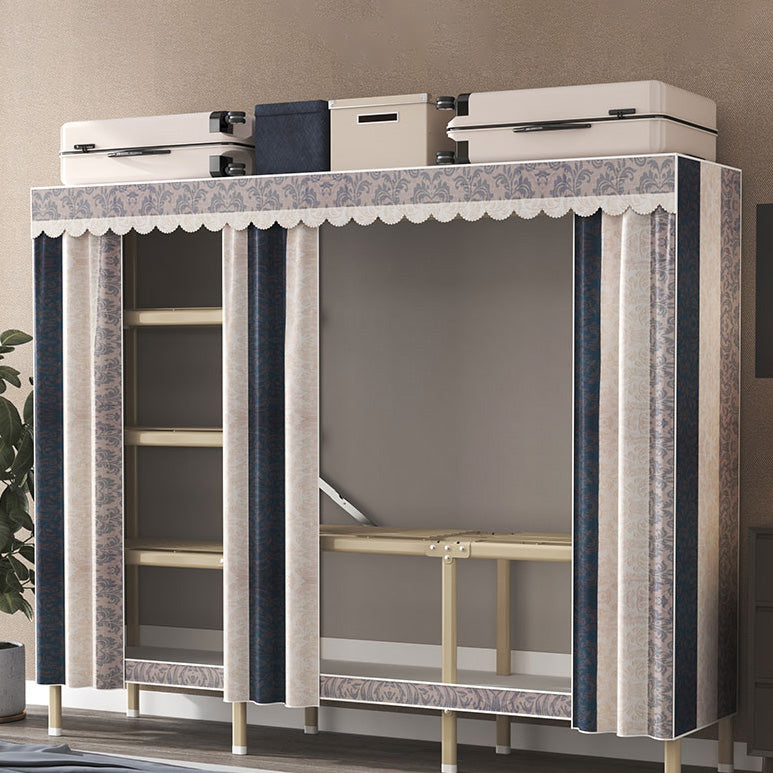 Hedendaagse stijl metalen garderobe doek staaf inbegrepen garderobe kast