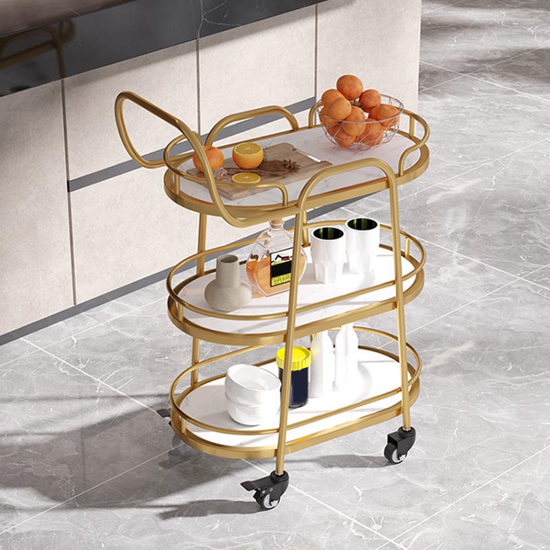 Contemporary Metal Prep Table 33.46"H Rolling Prep Table for Dining Room Clearhalo 'furn' 'furn_kitchen_islands_carts' 'Furniture' 'Kitchen & Dining Furniture' 'Kitchen Islands & Carts' 'kitchen_islands_carts' 5722120