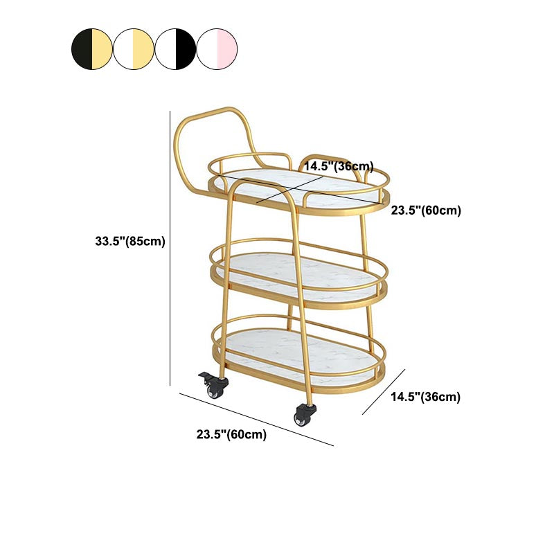 Contemporary Metal Prep Table 33.46"H Rolling Prep Table for Dining Room Clearhalo 'furn' 'furn_kitchen_islands_carts' 'Furniture' 'Kitchen & Dining Furniture' 'Kitchen Islands & Carts' 'kitchen_islands_carts' 5722135