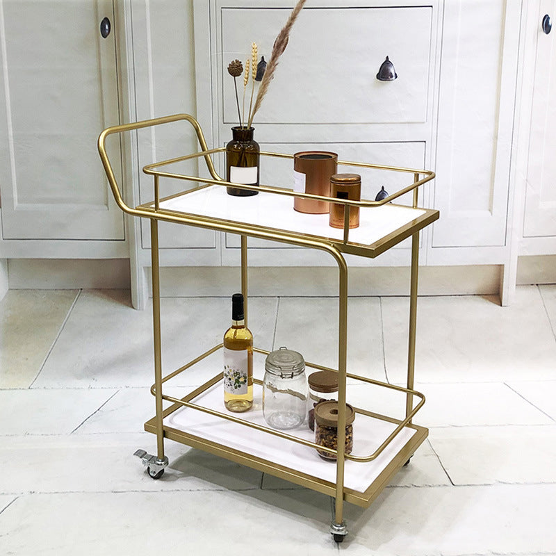 Tavolo da preparazione al metallo contemporaneo da 33,86 "H tavolo da preparazione per la sala da pranzo