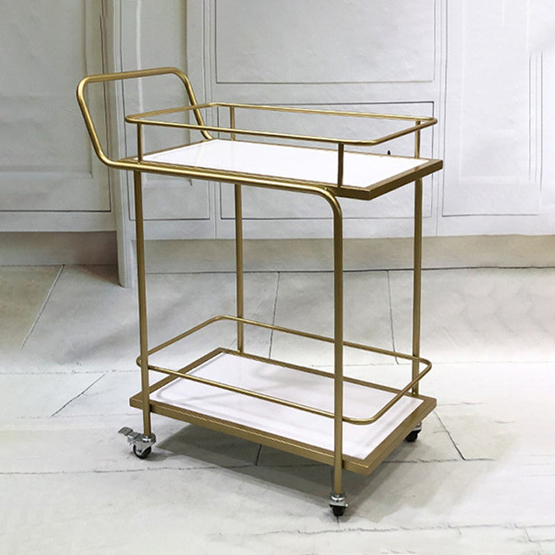 Tavolo da preparazione al metallo contemporaneo da 33,86 "H tavolo da preparazione per la sala da pranzo