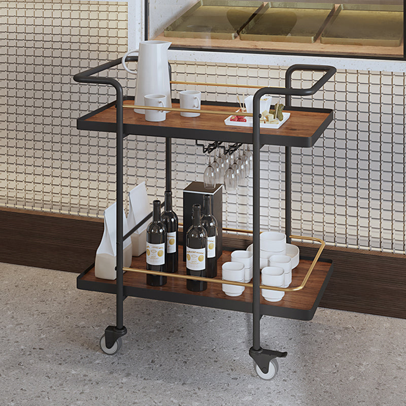 Modern Style Metal Prep Table 33.86"H Rolling Prep Table with Open Storage Clearhalo 'furn' 'furn_kitchen_islands_carts' 'Furniture' 'Kitchen & Dining Furniture' 'Kitchen Islands & Carts' 'kitchen_islands_carts' 5722195