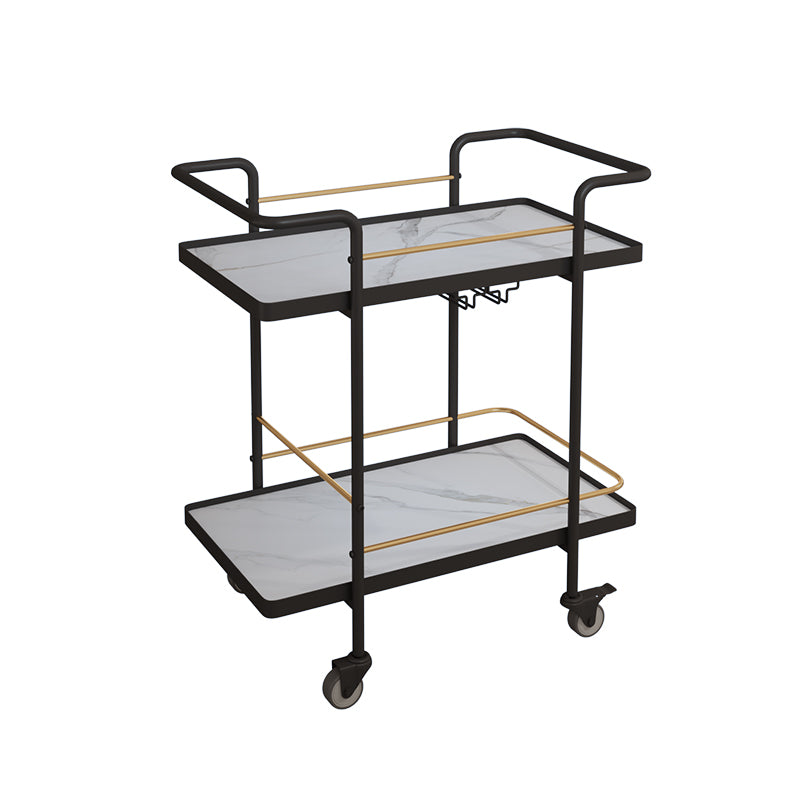 Modern Style Metal Prep Table 33.86"H Rolling Prep Table with Open Storage White Clearhalo 'furn' 'furn_kitchen_islands_carts' 'Furniture' 'Kitchen & Dining Furniture' 'Kitchen Islands & Carts' 'kitchen_islands_carts' 5722199
