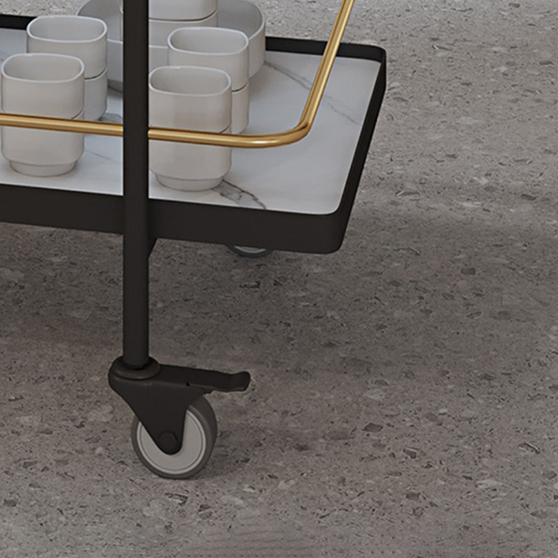 Modern Style Metal Prep Table 33.86"H Rolling Prep Table with Open Storage Clearhalo 'furn' 'furn_kitchen_islands_carts' 'Furniture' 'Kitchen & Dining Furniture' 'Kitchen Islands & Carts' 'kitchen_islands_carts' 5722204