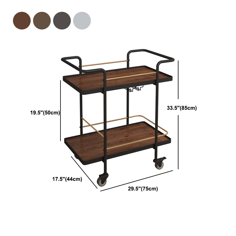 Modern Style Metal Prep Table 33.86"H Rolling Prep Table with Open Storage Clearhalo 'furn' 'furn_kitchen_islands_carts' 'Furniture' 'Kitchen & Dining Furniture' 'Kitchen Islands & Carts' 'kitchen_islands_carts' 5722206