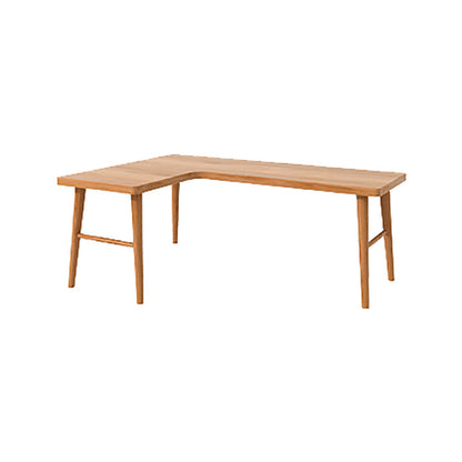 29,5-Zoll-Höhe natürlicher hölzerner Büroschreibtisch moderner L-Form-Schreibtisch für Zuhause