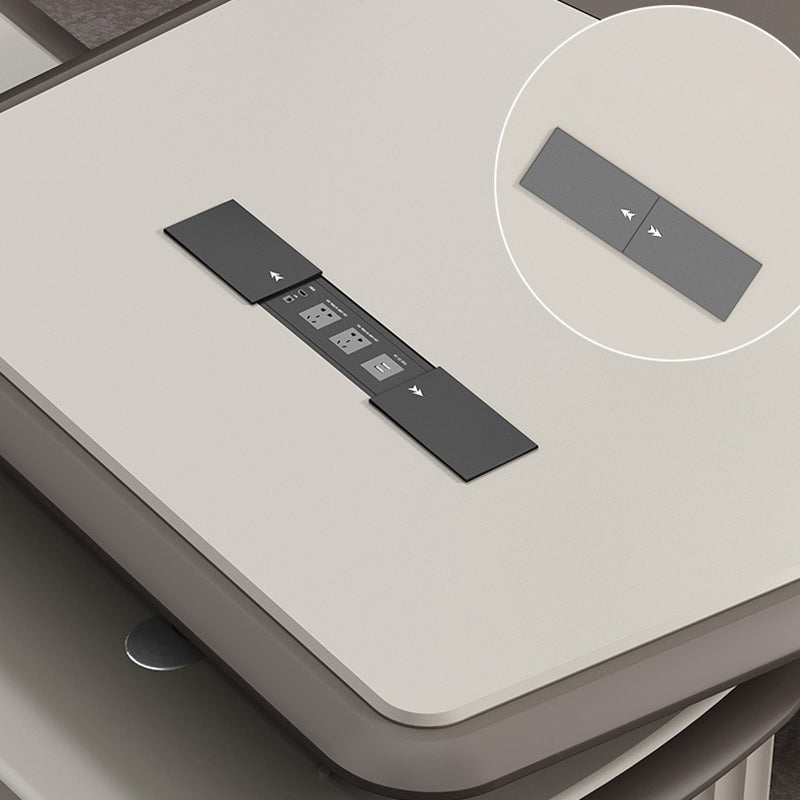 Scrivania per ufficio contemporanea scrivania esecutiva a forma di legno artificiale con 2 cassetti