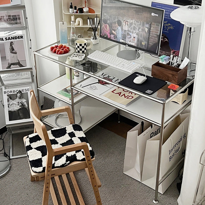 Mesa de laptop de dormitorio de escritorio rectangular de 31.5 "H con estante