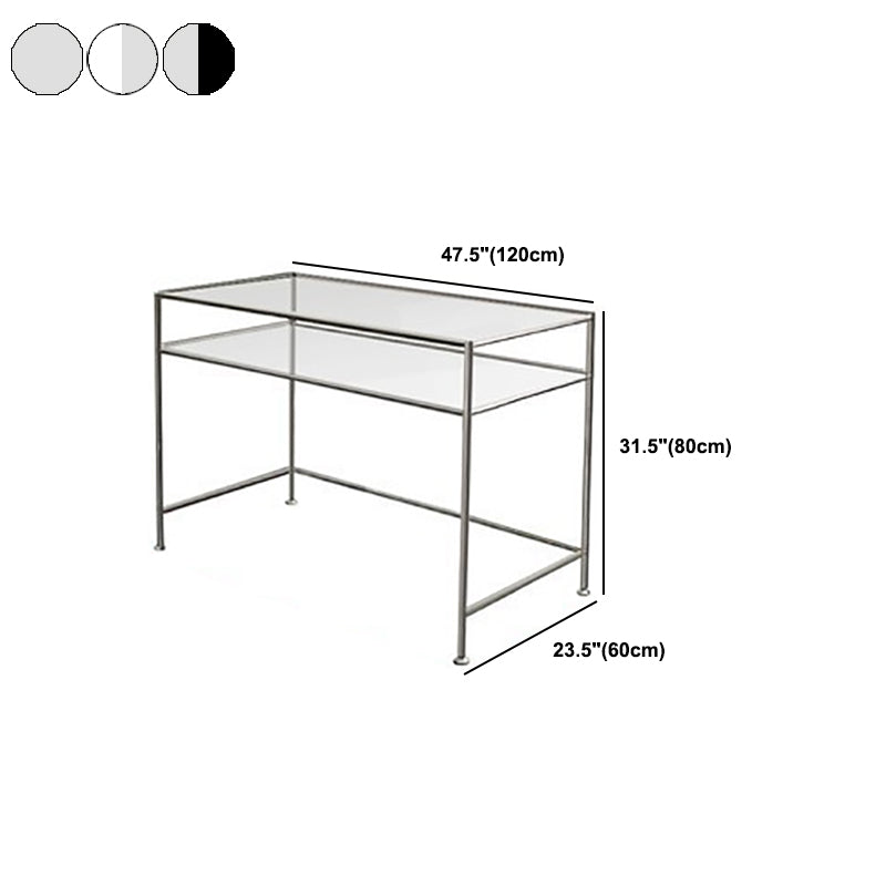Mesa de laptop de dormitorio de escritorio rectangular de 31.5 "H con estante