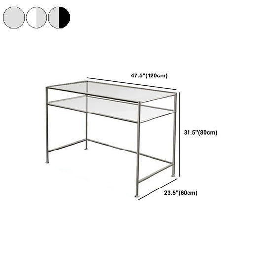 Mesa de laptop de dormitorio de escritorio rectangular de 31.5 "H con estante