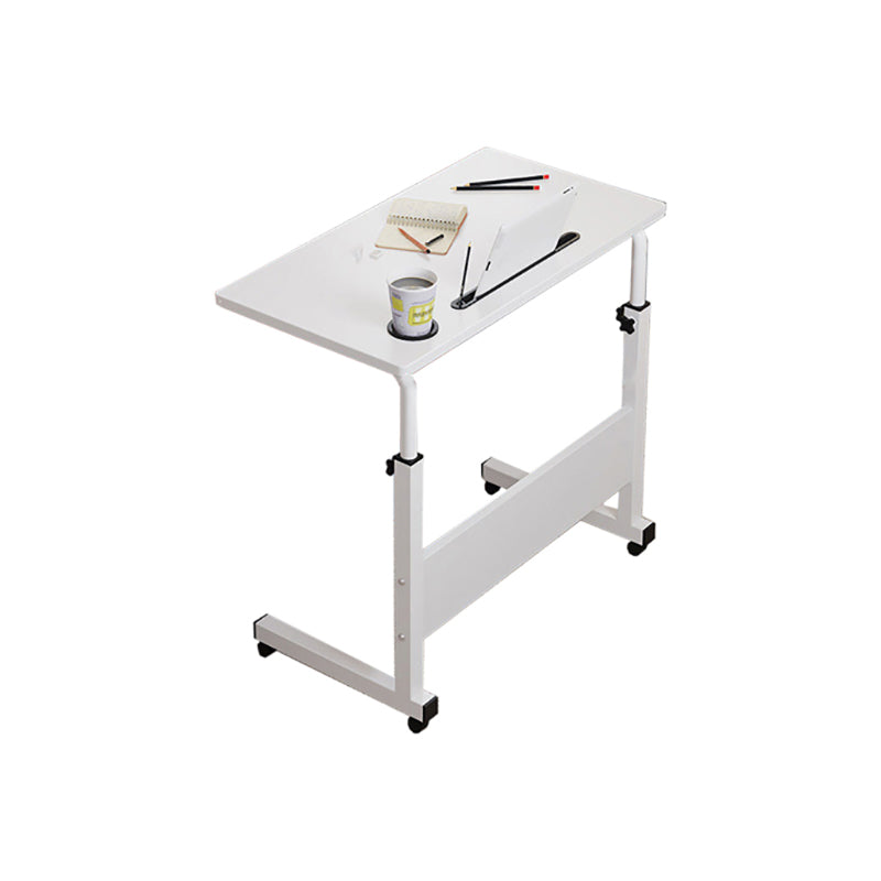 Modern Writing Desk Wooden Rectangular Standing Desk with Caster Wheel 24"L x 12"W x 24.5"H White Clearhalo 'furn' 'furn_office_desk' 'Furniture' 'Office Desks' 'Office Furniture' 'office_desk' 5722384