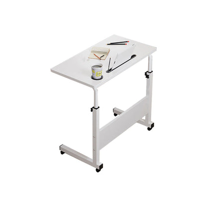 Modern Writing Desk Wooden Rectangular Standing Desk with Caster Wheel 24"L x 12"W x 24.5"H White Clearhalo 'furn' 'furn_office_desk' 'Furniture' 'Office Desks' 'Office Furniture' 'office_desk' 5722384