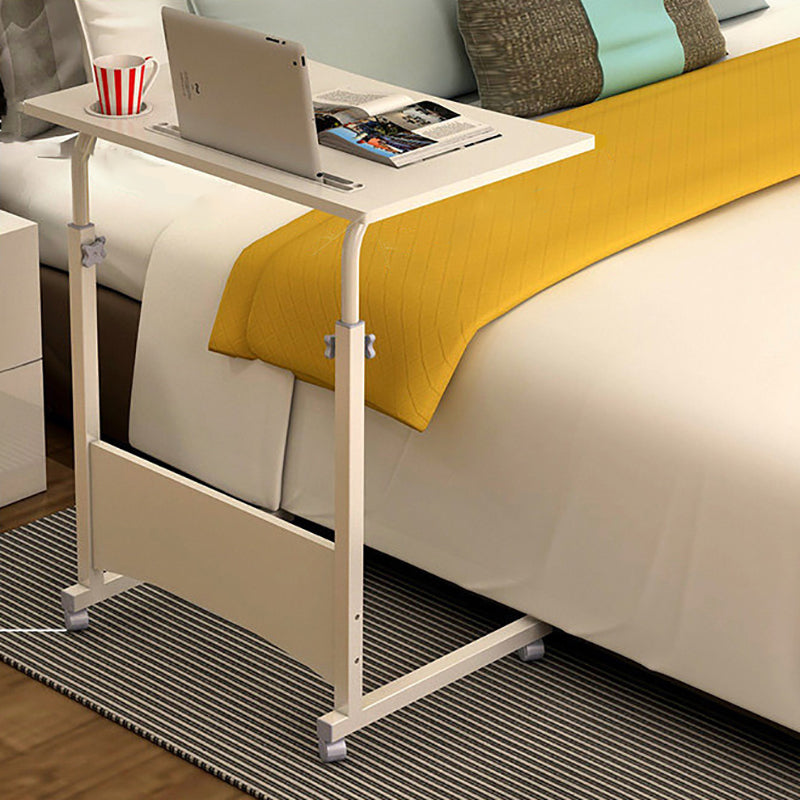 Modern Writing Desk Wooden Rectangular Standing Desk with Caster Wheel 24"L x 16"W x 24"H White Clearhalo 'furn' 'furn_office_desk' 'Furniture' 'Office Desks' 'Office Furniture' 'office_desk' 5722388