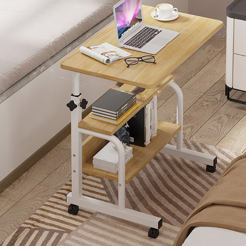 Modern Writing Desk Wooden Rectangular Standing Desk with Caster Wheel Clearhalo 'furn' 'furn_office_desk' 'Furniture' 'Office Desks' 'Office Furniture' 'office_desk' 5722389
