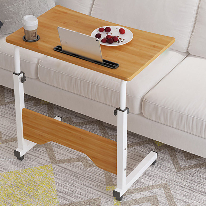 Modern Writing Desk Wooden Rectangular Standing Desk with Caster Wheel 24"L x 16"W x 24"H Light Wood Clearhalo 'furn' 'furn_office_desk' 'Furniture' 'Office Desks' 'Office Furniture' 'office_desk' 5722392