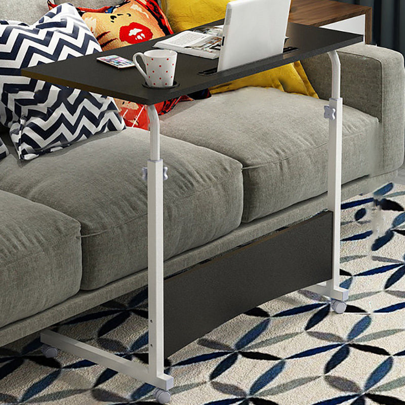 Modern Writing Desk Wooden Rectangular Standing Desk with Caster Wheel Clearhalo 'furn' 'furn_office_desk' 'Furniture' 'Office Desks' 'Office Furniture' 'office_desk' 5722397