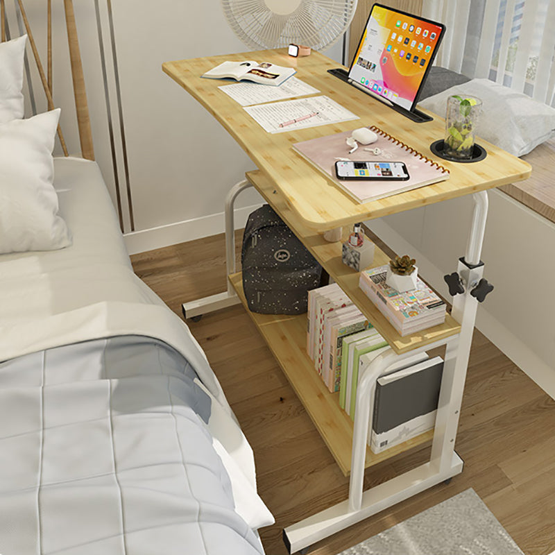 Modern Writing Desk Wooden Rectangular Standing Desk with Caster Wheel Clearhalo 'furn' 'furn_office_desk' 'Furniture' 'Office Desks' 'Office Furniture' 'office_desk' 5722399