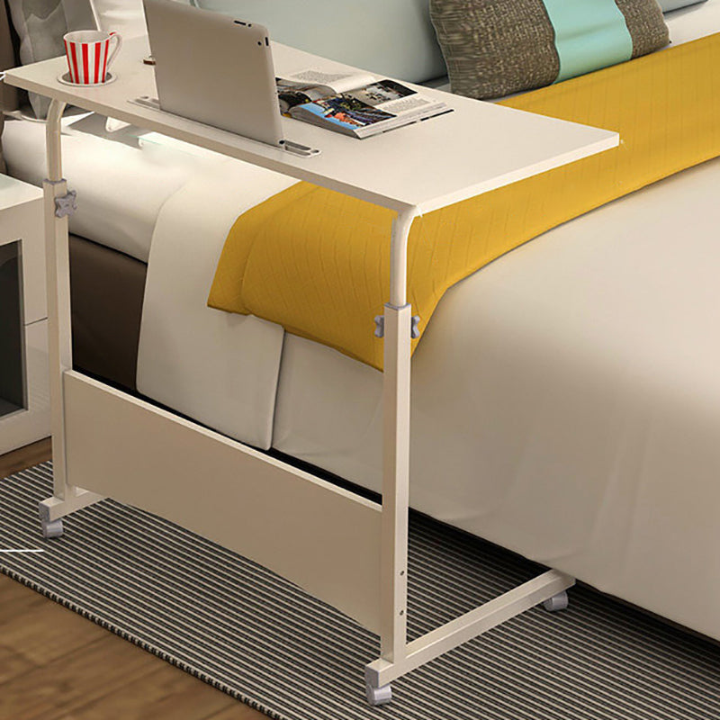 Modern Writing Desk Wooden Rectangular Standing Desk with Caster Wheel 31"L x 16"W x 24"H White Clearhalo 'furn' 'furn_office_desk' 'Furniture' 'Office Desks' 'Office Furniture' 'office_desk' 5722402